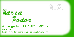 maria podor business card